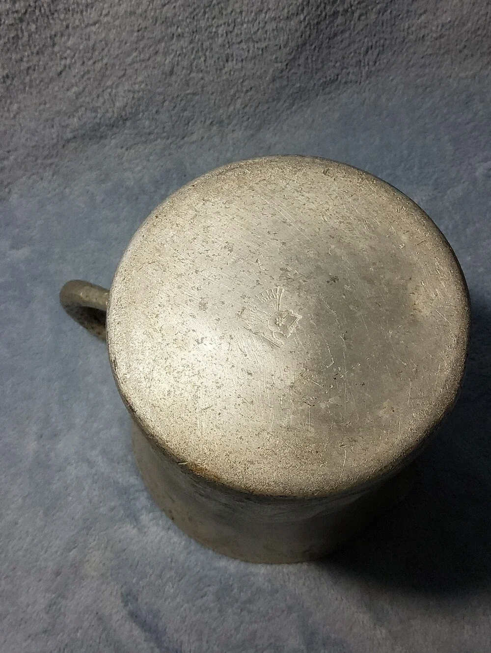 Vintage Canterbury Art Hammered Aluminum Water Pitcher W_ Handle 6
